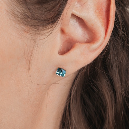 Пусеты Fiore Luna Crystal Sky Blue, SWE0127/1 SB G фото 4